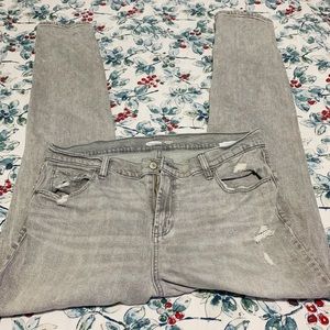 Distressed jeans